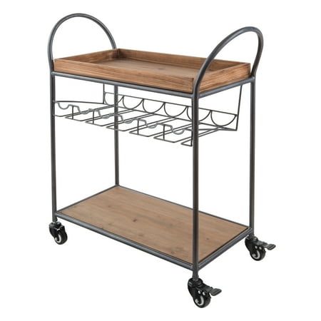 wood and metal bar cart industrial artland woodmetal bar cart with storage shelves brown walmartcom wood and metal bar cart industrial artland woodmetal bar cart with storage shelves brown walmartcom